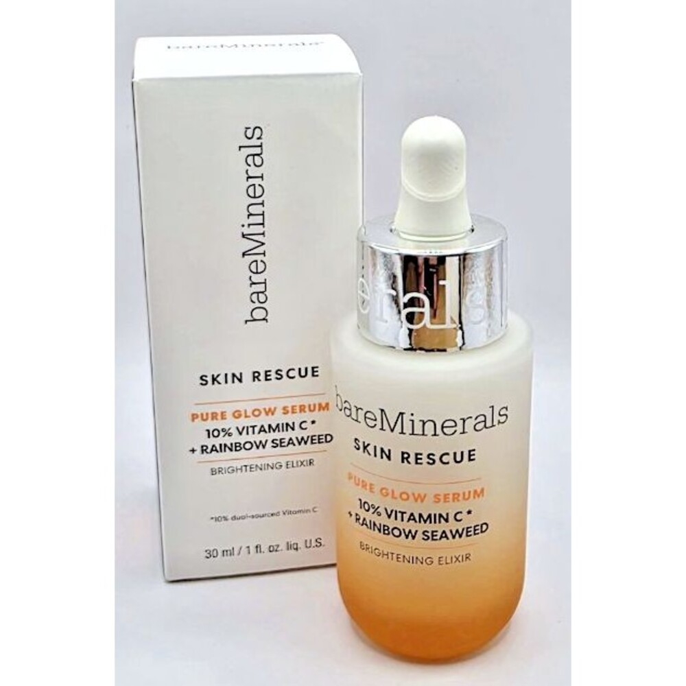 bareMinerals Skin Rescue Pure Glow Serum 10% Vitamin C Brightening 1 oz / 30ml